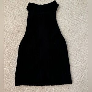 Free People Black High Neck Cropped Tank Womens size small